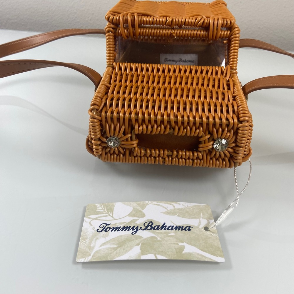 Tommy Bahama Womens Natural Wicker Jeep Novelty Bag NEW Tropical Whimsy - Picture 4 of 7